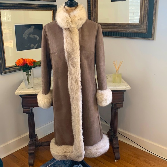 sawyer of napa Jackets & Blazers - Genuine Fox Fur Shearling coat Sawyer of Napa S 8